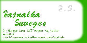 hajnalka suveges business card